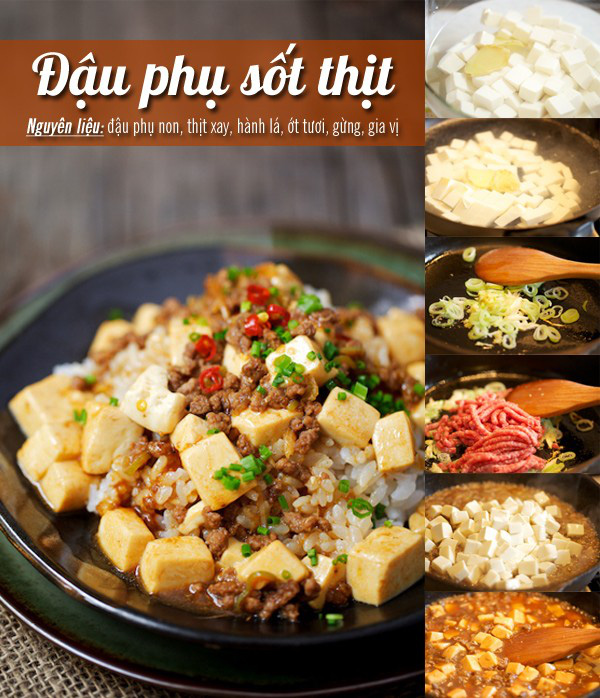 1. Đậu phụ sốt thịt 1 1. Đậu phụ sốt thịt 1