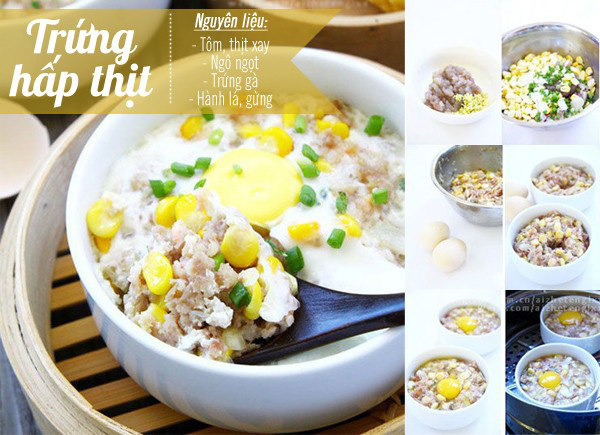 3.Trứng hấp tôm, thịt 1 3.Trứng hấp tôm, thịt 1